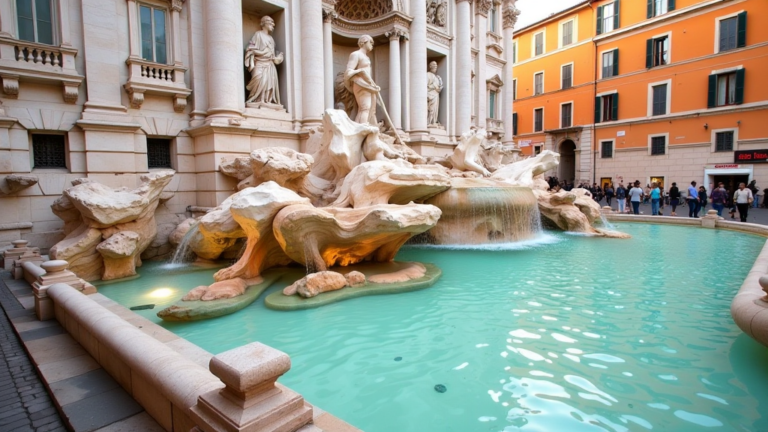 trevi brunnen trockenphase