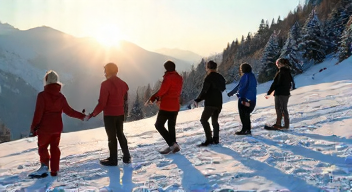 Das sind die Top 7 Schritte beim Schneeschuh-Yoga
