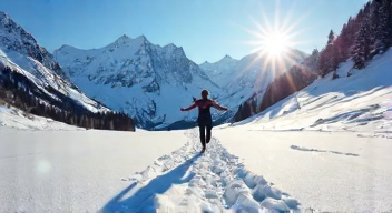 Ich erinnere mich an mein erstes Schneeschuh-Yoga-Erlebnis im Karwendel