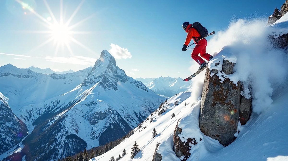 Meisterhafte Technik für steile Ausstiege: Skifahren, Sessellift, Sicherheit